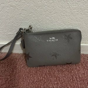 Coach New York silver star wristlet